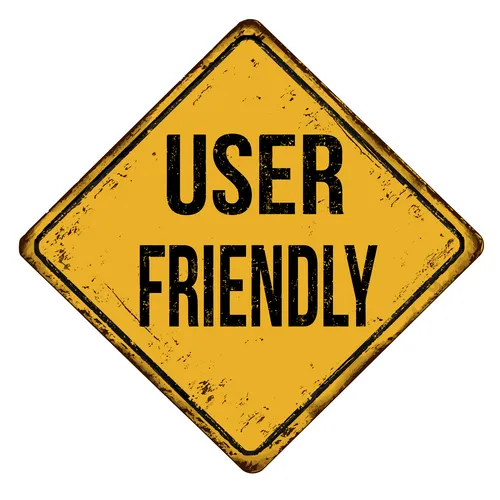 user friendly interface sign
